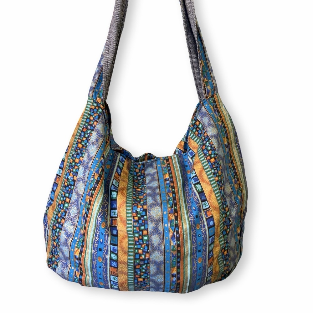 Cotton And Wool Shoulder Market Bag Bohemian Festival Made In Ecuador